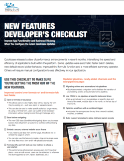 Developers checklist